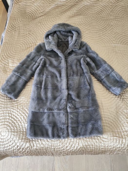 Норкова шуба,голуба канадська норка 36 розмір ідеал