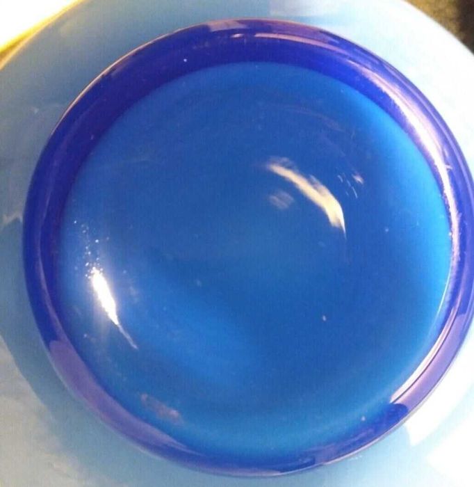 Jarra de vidro estilo Carlo Moretti como nova, cor azul