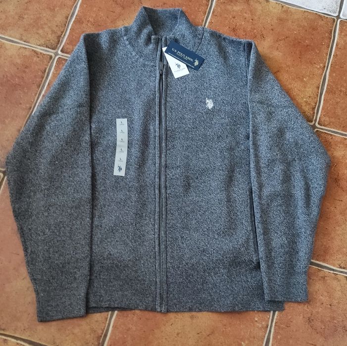 Кардиган чоловічий U.S.Polo сірий .