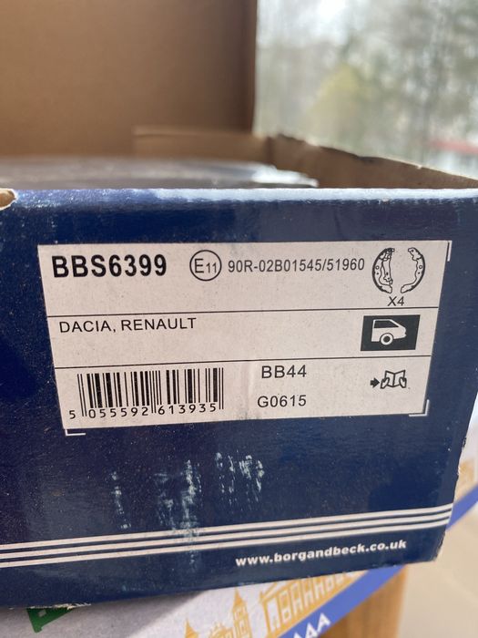 Колодки гальмівні Borg&beck BBS6399 Renault, Dacia