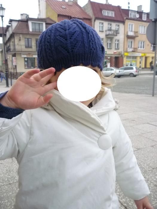 Czapki 3-4lata , różowa z króliczkiem, H&M granatowa ,liliowa
