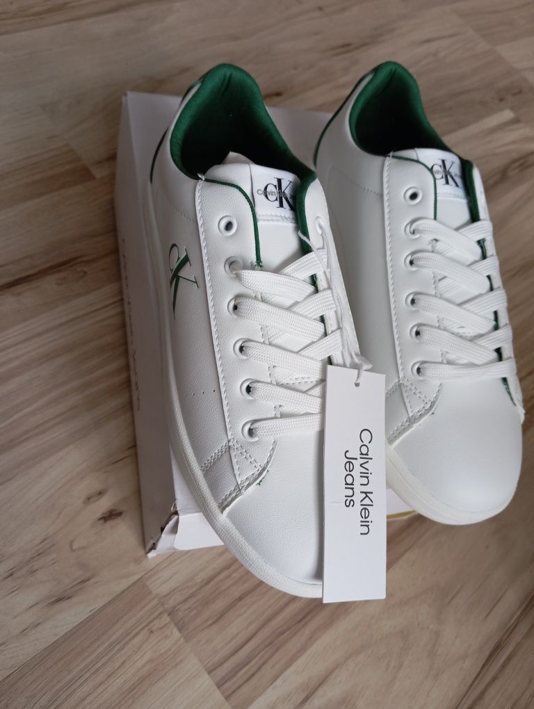 Białe trampki Calvin klein