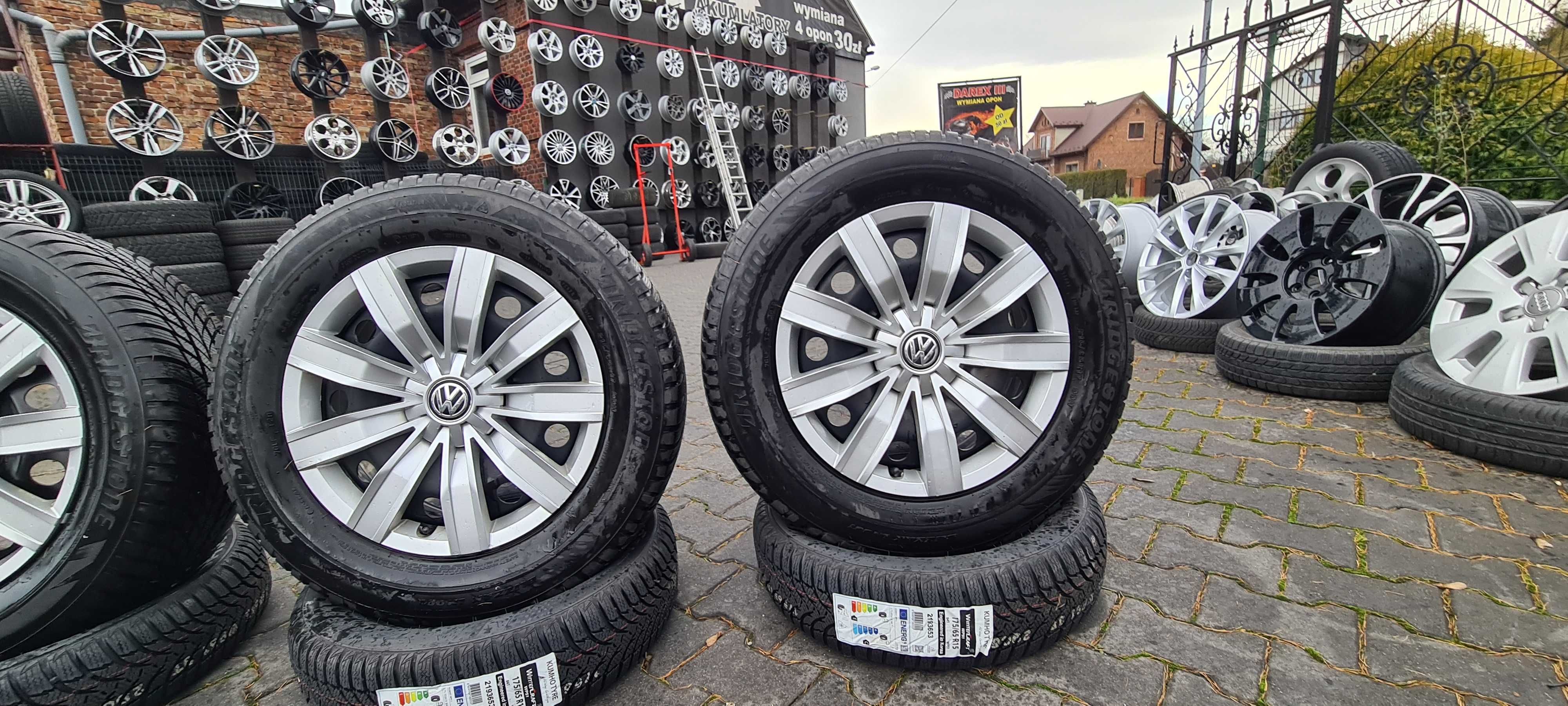 Felgi stalowe 17" VW 5x112 6,5j Bridgestone 215/65/17 demo 7,5mm 2019r