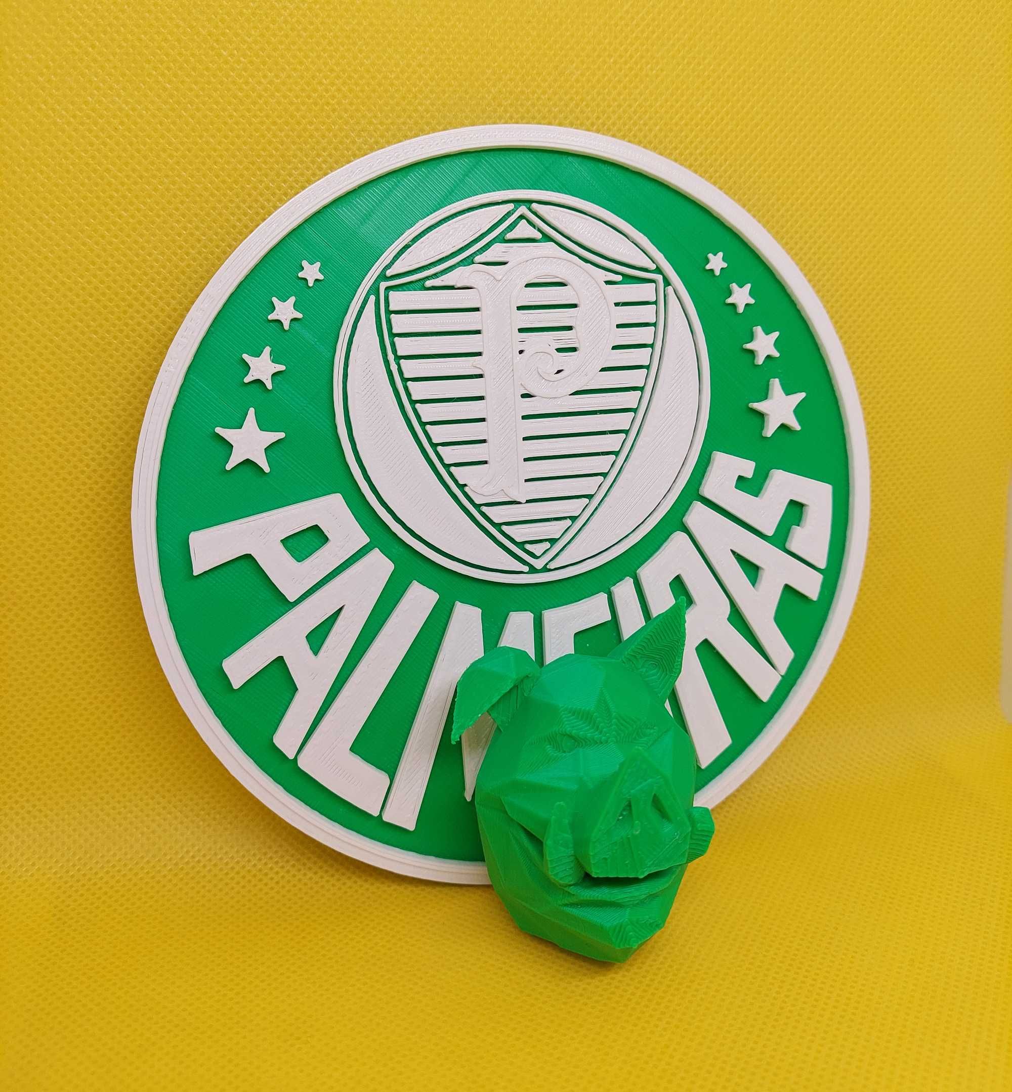 Escudo Palmeiras Porco impresso em 3D