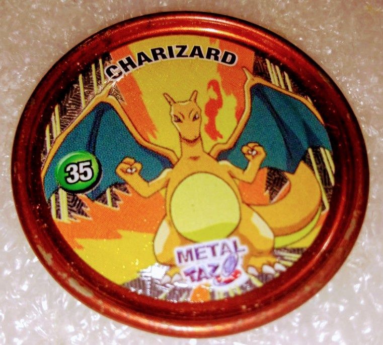 Raro Pokémon metal tazo Charizard da Chipicao de 2007