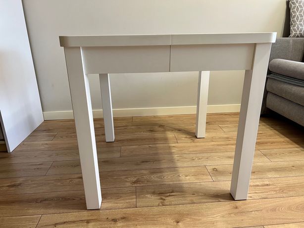 Stół rozkładany biały 80x80 (130)