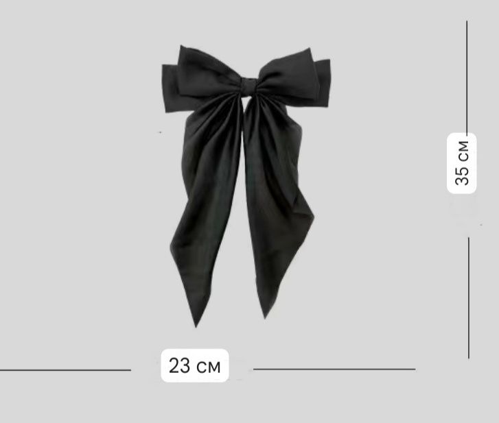 Заколка бант на волосся білий, чорний, бордовий