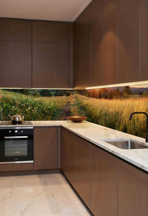 Panele szklane, szkło hartowane do kuchni UV PIĘKNY Krajobraz LACOBEL