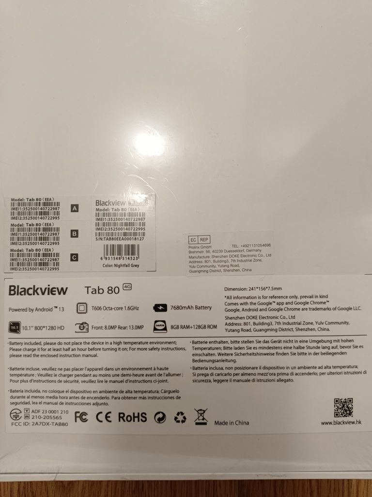 Планшет BLACKVIEW Tab 80 8/128GB