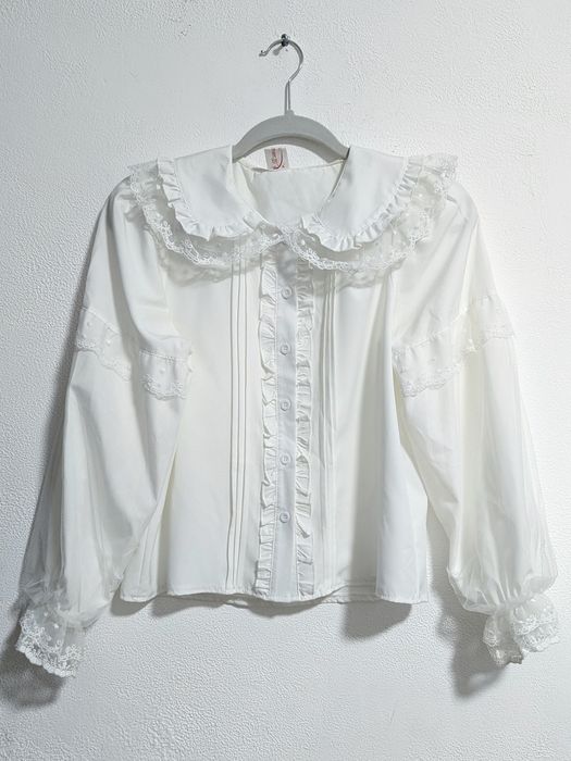 Блуза мережева з коміром