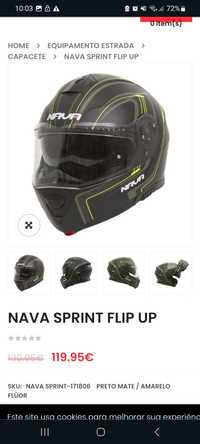 Capacete NAVA Sprint Flip Up