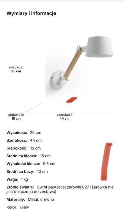 Lampa Ścienna Move Biała Kave Home