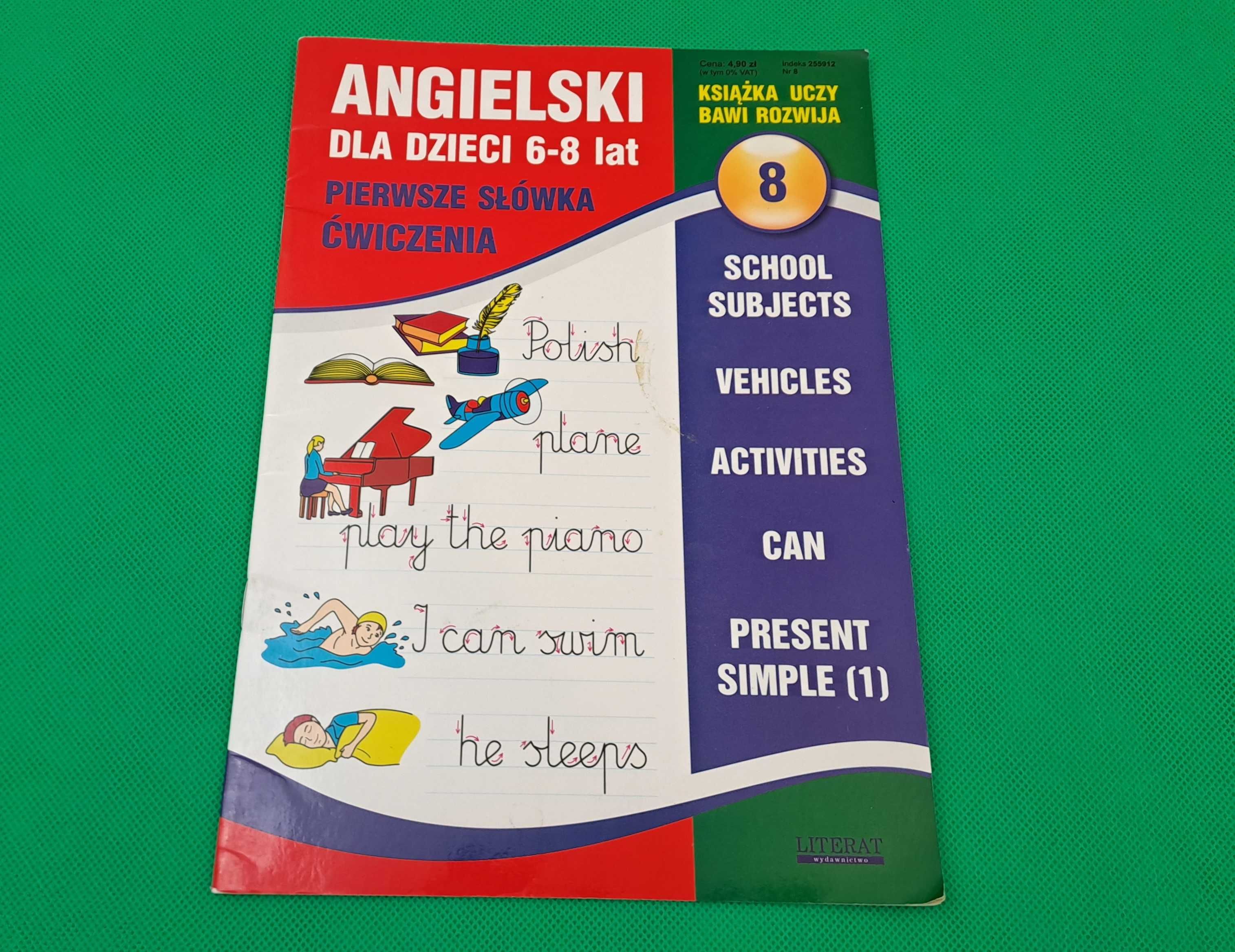 Książka - Angielski dla dzieci 6-8 lat, pierwsze słówka, ćwiczenia