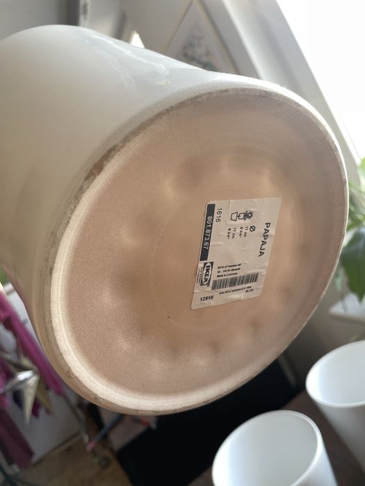 Osłonka doniczka biała - elegancka