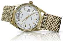 Złoty zegarek z bransoletą męski 14k 585 Geneve mw013ydw&mbw013y Wr