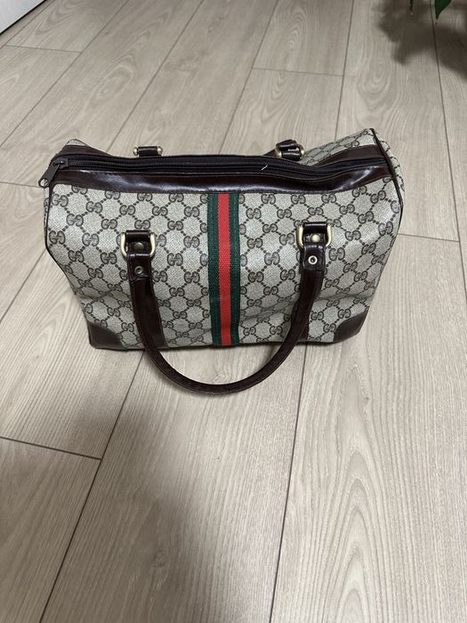 Vintage GUCCI Monogram Boston Top Handle Handbag