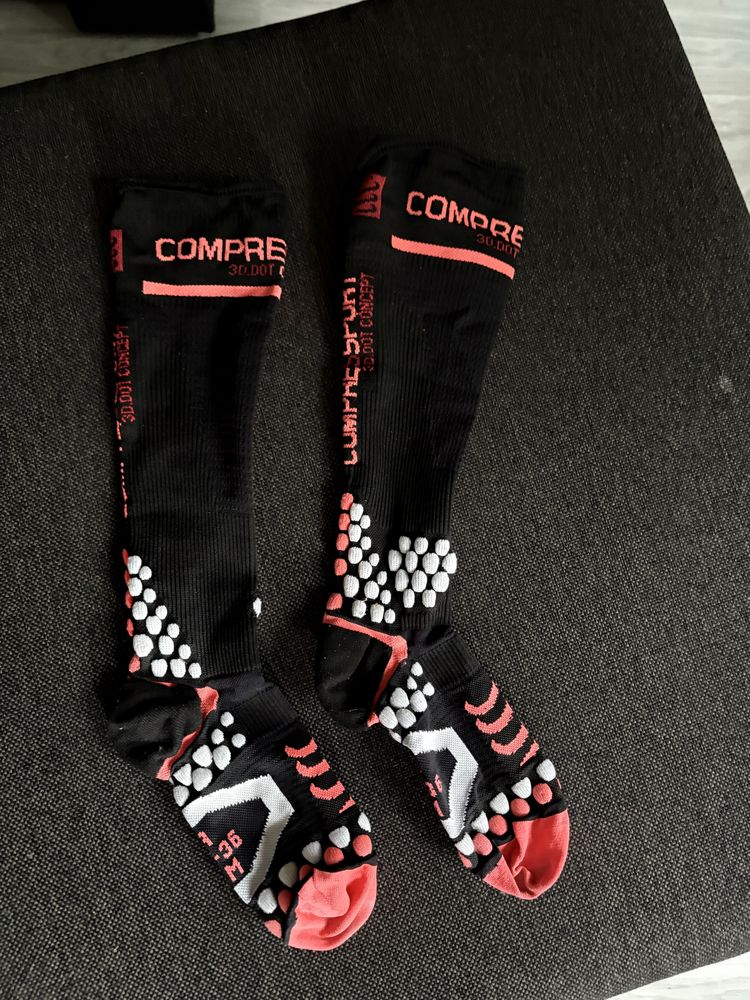 Skarpety kompresyjne uciskowe dla biegaczy compressport rozmiar 34-36