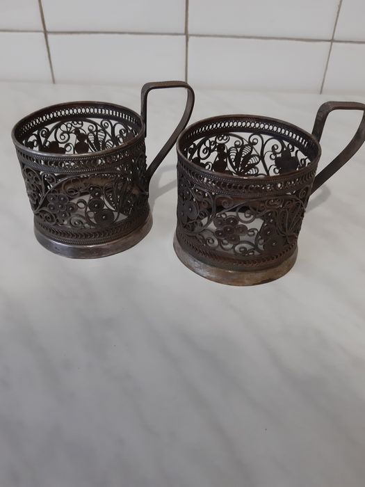 Продам подстаканник  скань Колчугино мельхиор(цена за 2шт.)