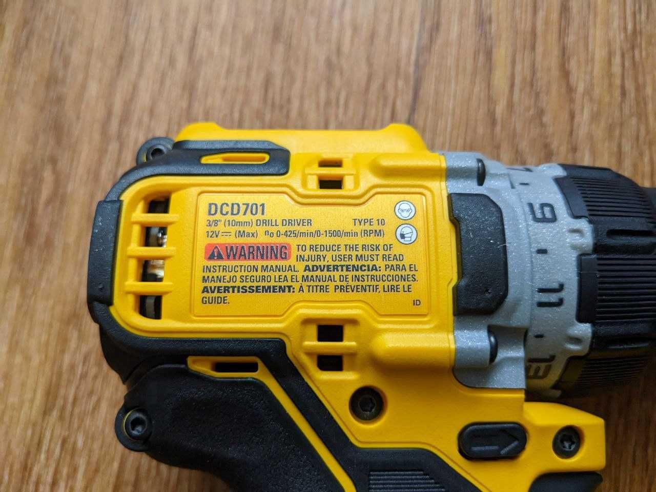 Бесщеточный шуруповерт Dewalt DCD701F2 12v набор