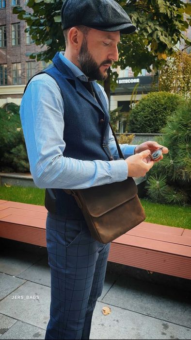 Подарок мужчине парню брату мужу сумка мужская ручной работы