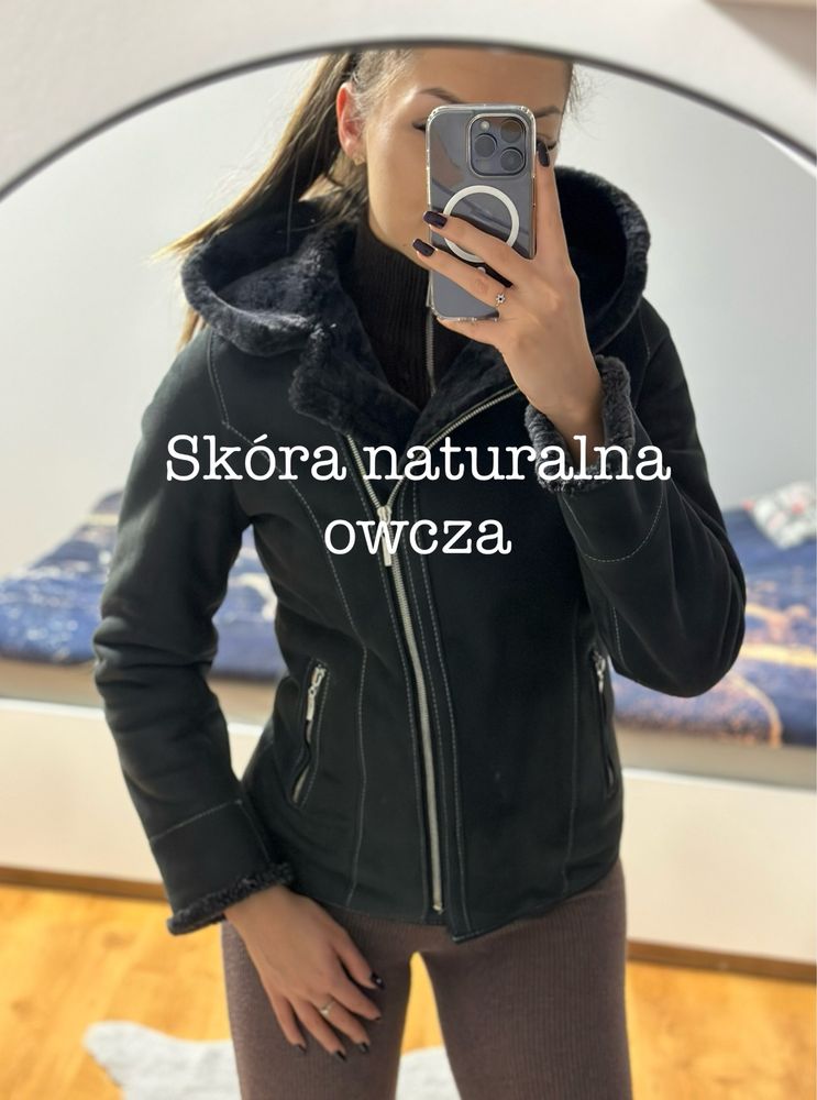 Kurtka kożuch ze skóry naturalnej owczej