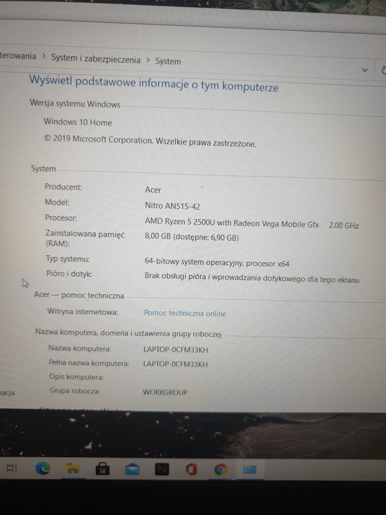 Laptop Acer Nitro 5 15.6 cali