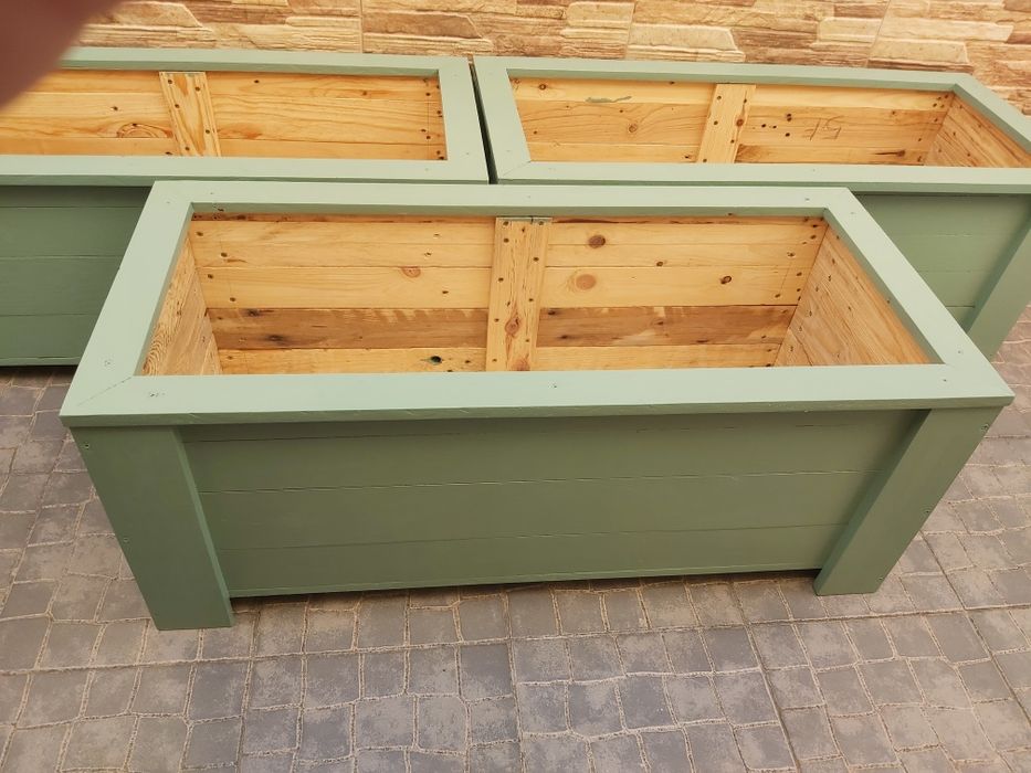 Floreira vaso canteiro madeira