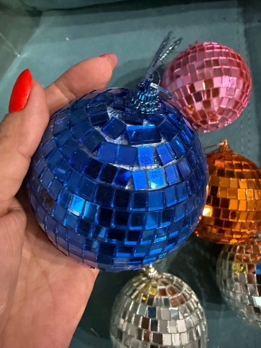 Діско шар новорічні прикраси іграшки на ялинку 12 см Disco ball диско