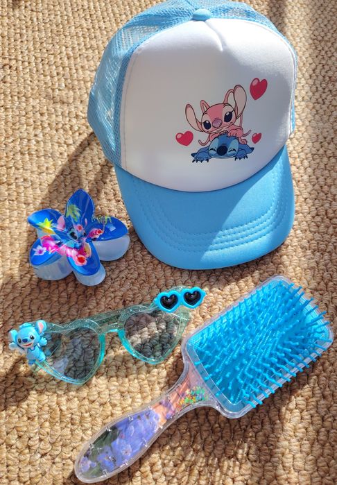 Zestaw upominkowy Stitch czapka Szczotka klamra Prezent urodziny