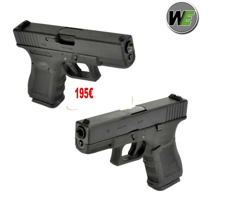 Pistola Airsoft Greengas e CO2  blowback Glock 17 - 19 e 18 Automatica