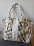 Duża torebka vintage retro burberry w stanie dobrym