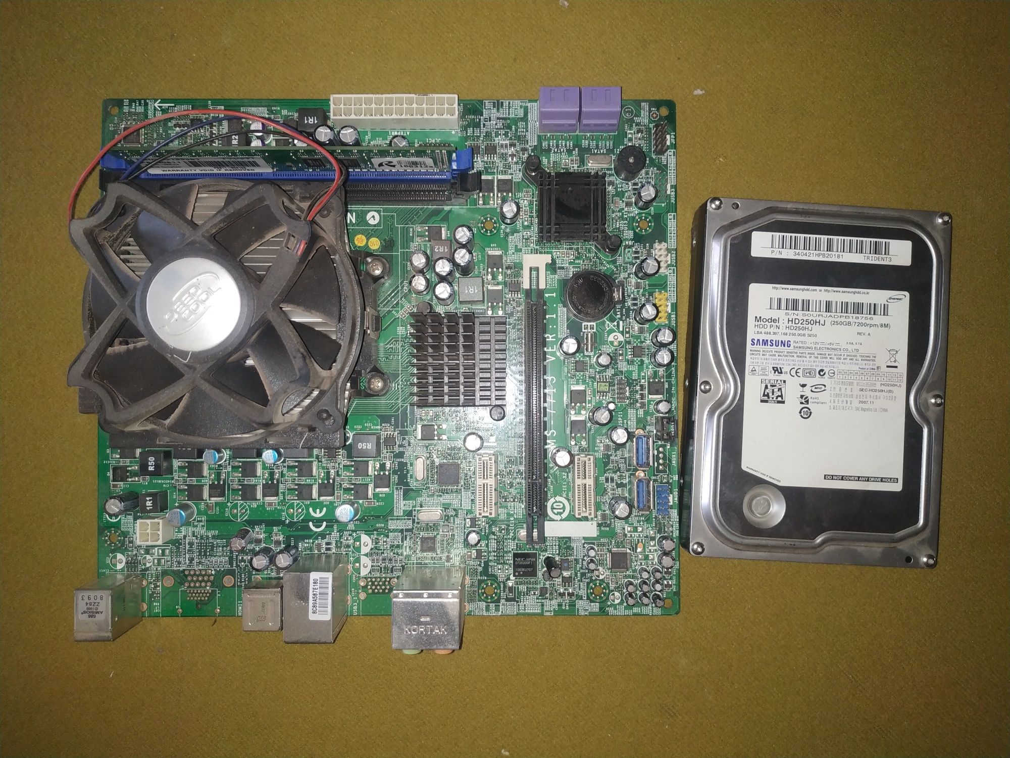 Компьютер ms-7713, hdd256, озу 2gb, тушка під майнінг