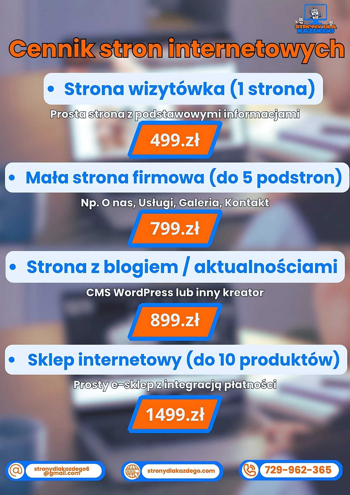 Strony www, projekty graficzne, reklama wszystko w jednym miejscu!