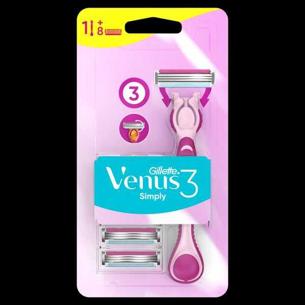 Gillette Simply Venus 1szt + wkłady 8szt