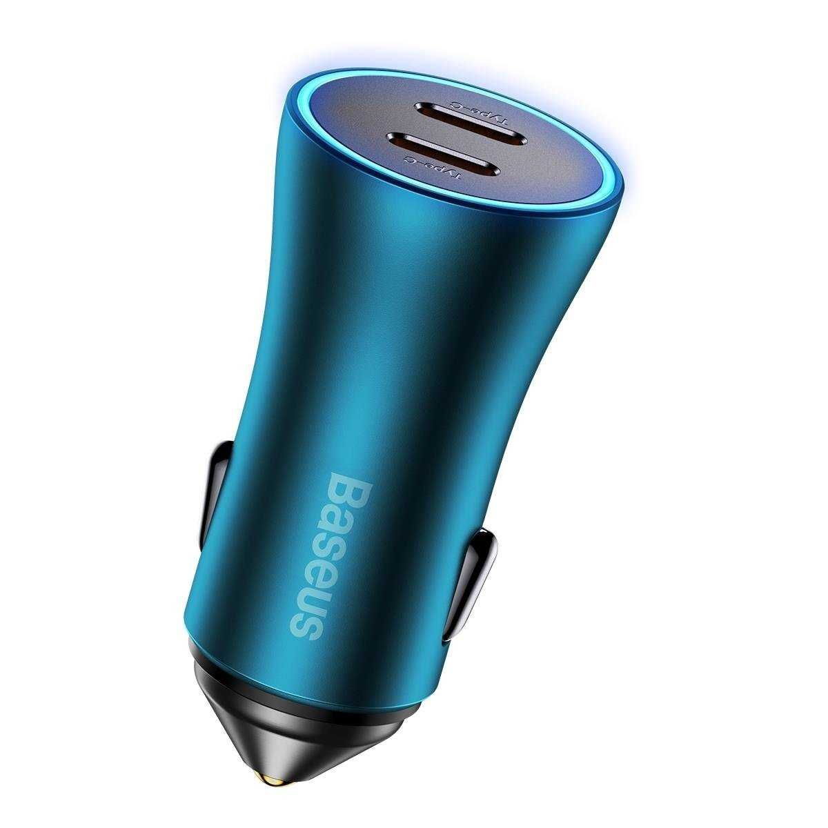 Baseus Contactor Pro ładowarka samochodowa 40W BLUE 2xUSB-C Sklep Wwa