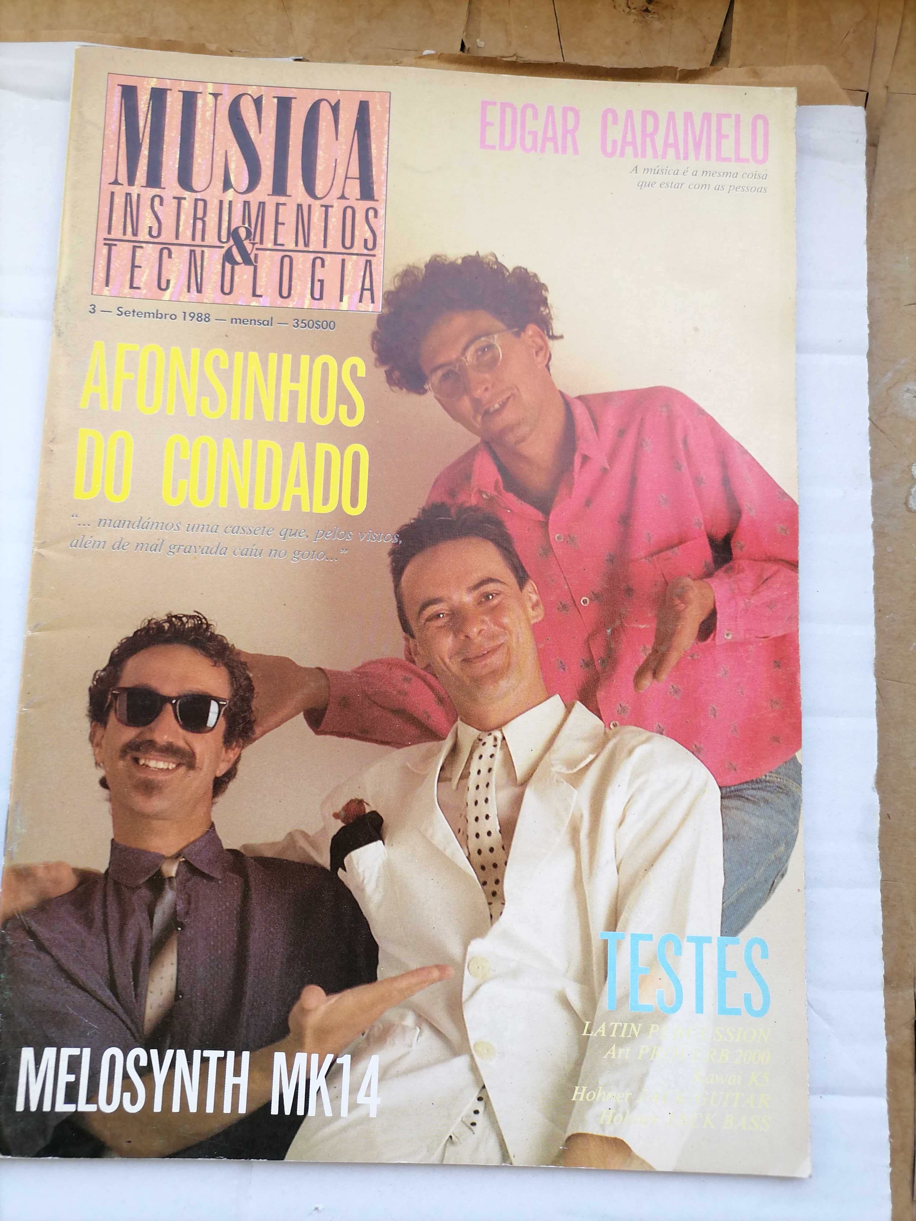 Lote 5 Revista MÚSICA 1988 XUTOS e PONTAPÉS,Jorge Palma Afonsinhos