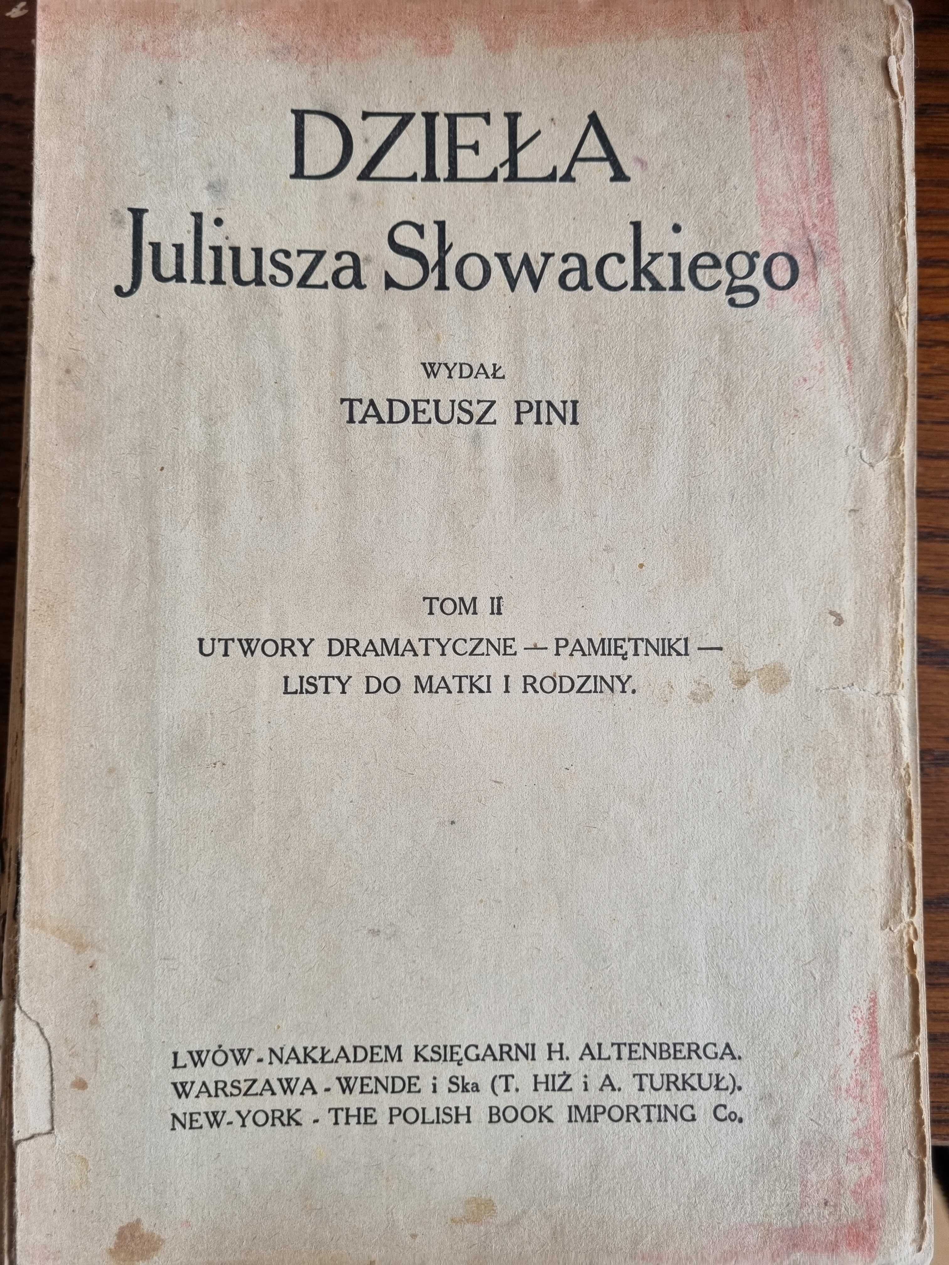 Dzieła Mickiewicza i Słowackiego komplet 5 tomów 1907_1912