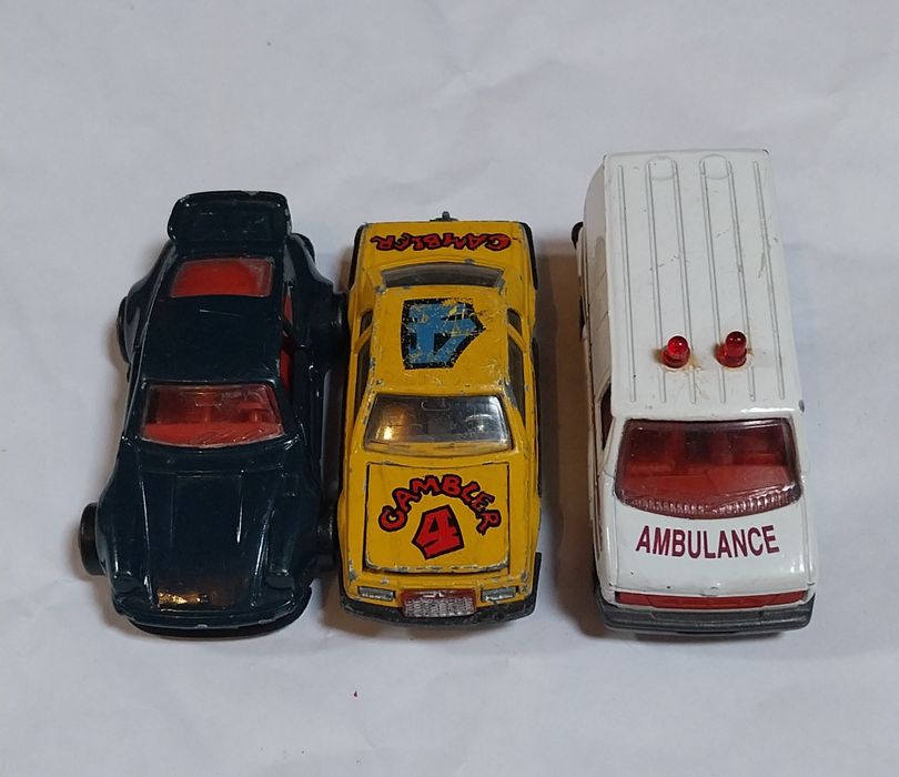 Lote de 3 miniaturas antigas Majorette 1/64