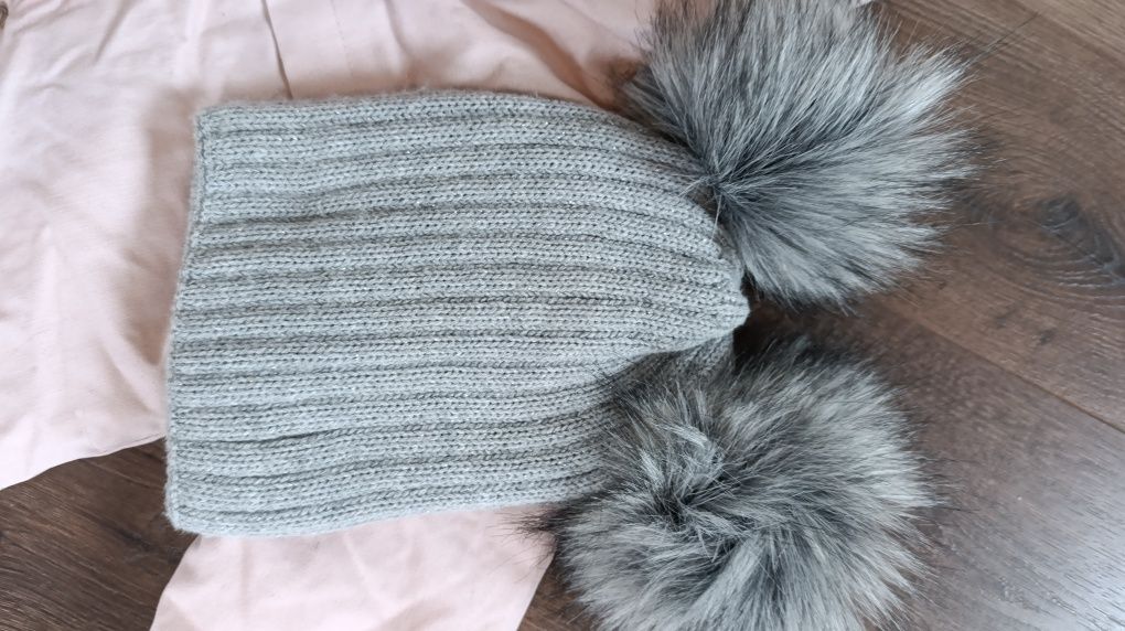 Reserved ciepła kurtka parka i czapka 122