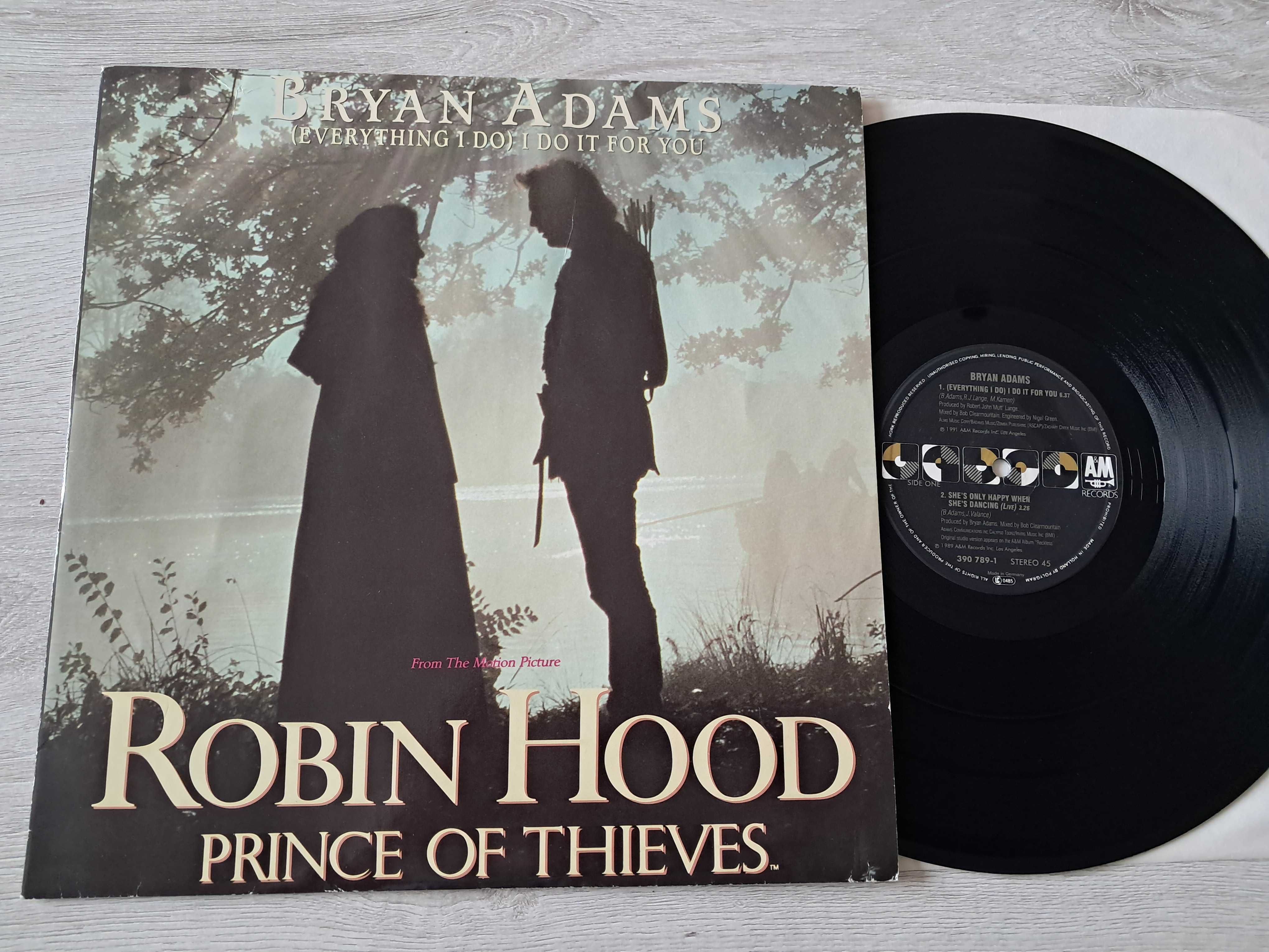 Bryan Adams  (Everything I Do) I Do It For You   WINYL  (12'')