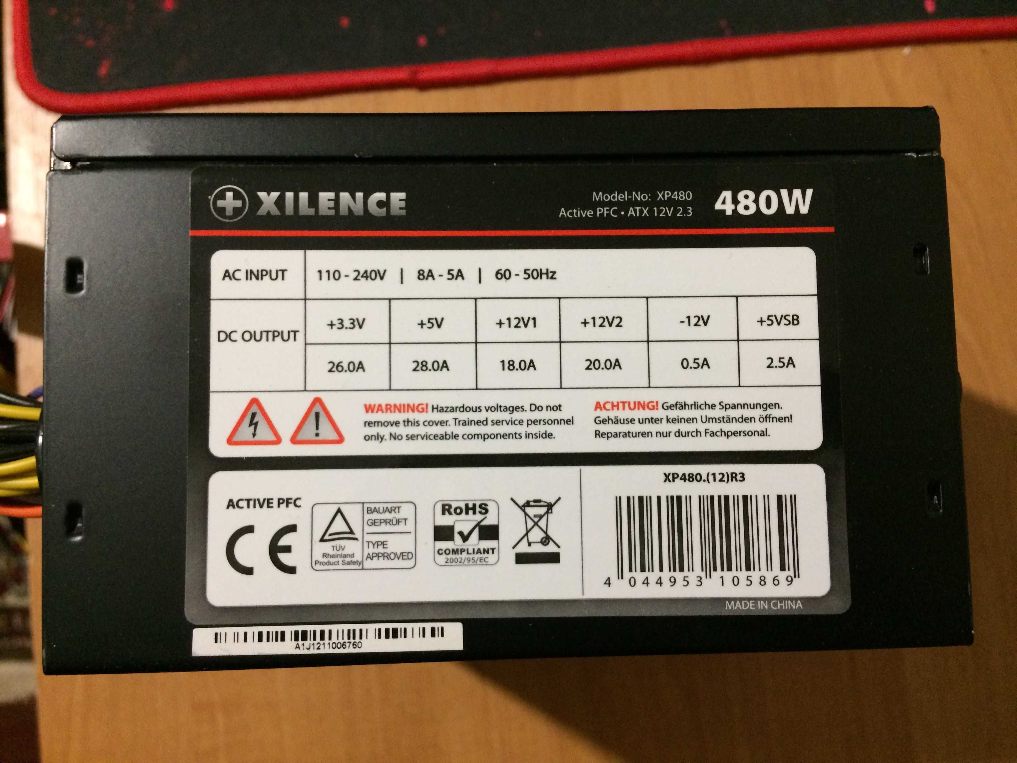 Комп'ютерний блок живлення Xilence 480w