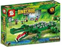 Klocki JURASSIC WORLD Kombatybilne z Lego Dinozaury Krokodyl Sarkozuch