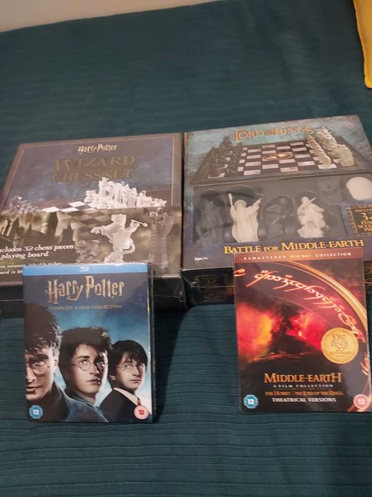 Harry Potter/ Lord of the Rings - Bluray coleção/ Xadrez