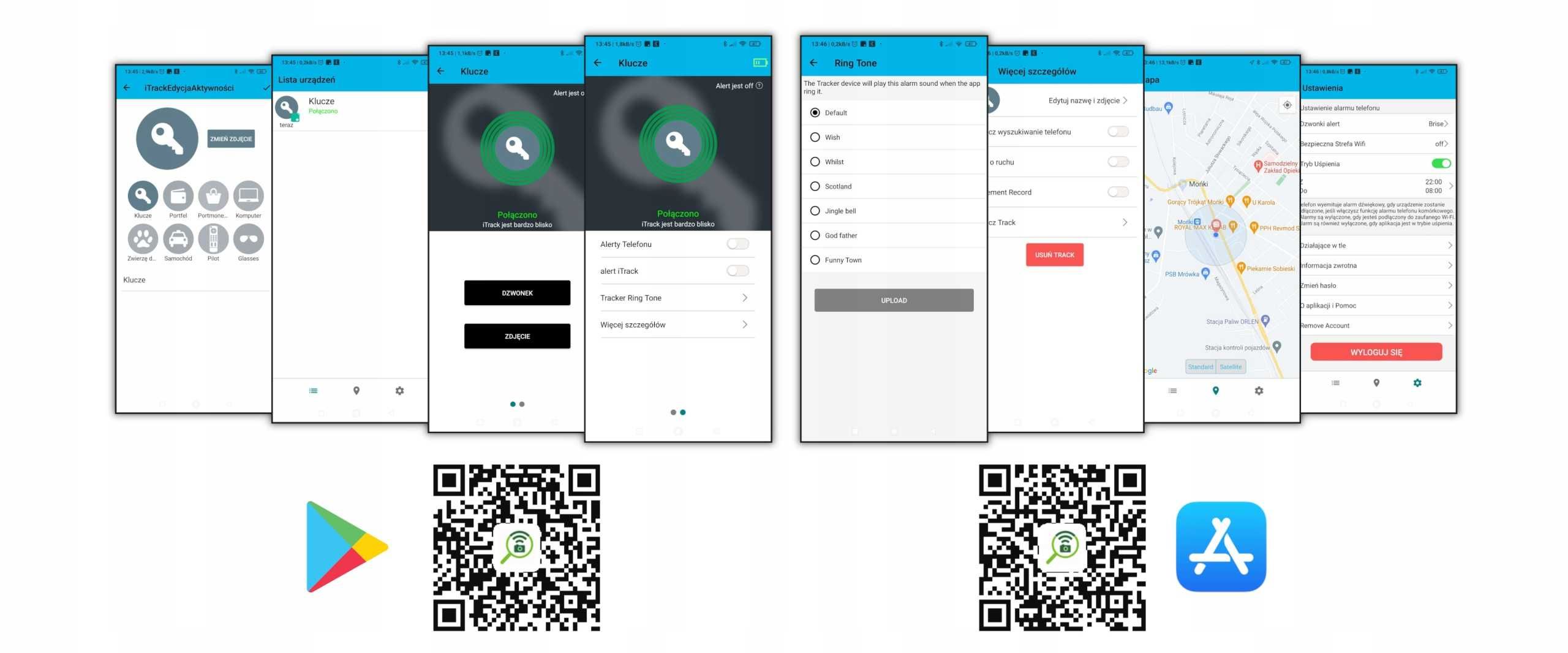 iTrack5 Lokalizator Bluetooth Brelok Kluczy Telefonu Portfela Alarm