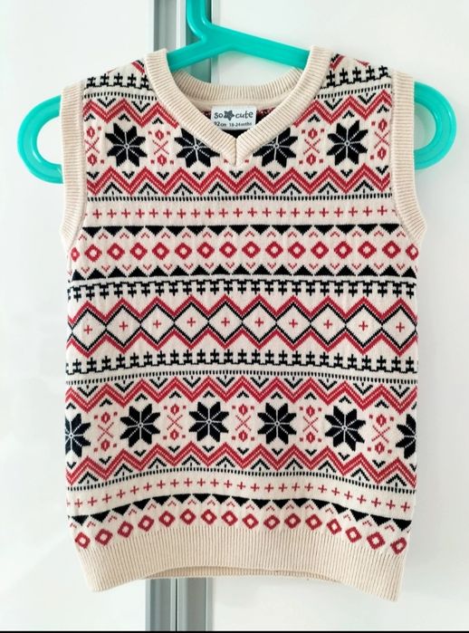 Piękna kamizelka Boże Narodzenie rozm 92