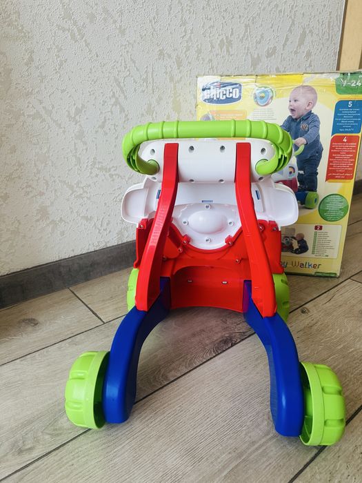Chicco ходунки 2-в-1  Happy Hippy Walker, каталка, штовхачі