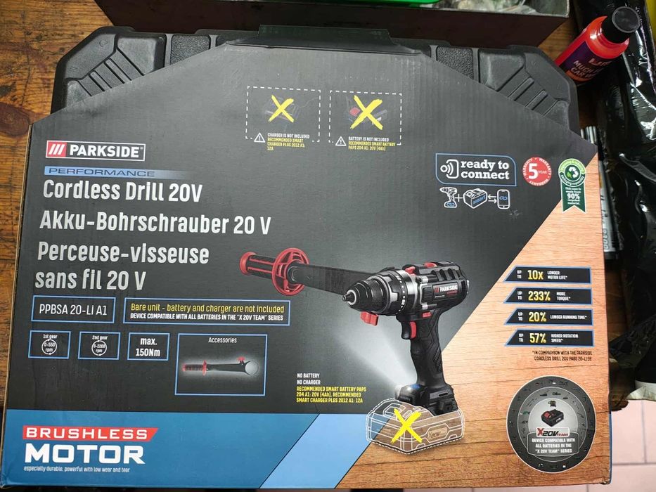 150Nn Wiertarko-wkrętarka Parkside Performance 20V PPBSA 20-Li A1