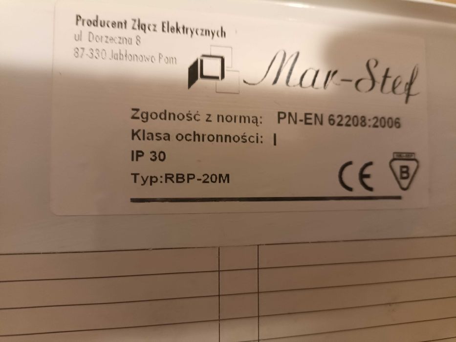 Rozdzielnica podtynkowa 20MOD IP30 blacha stalowa, RBP-20M