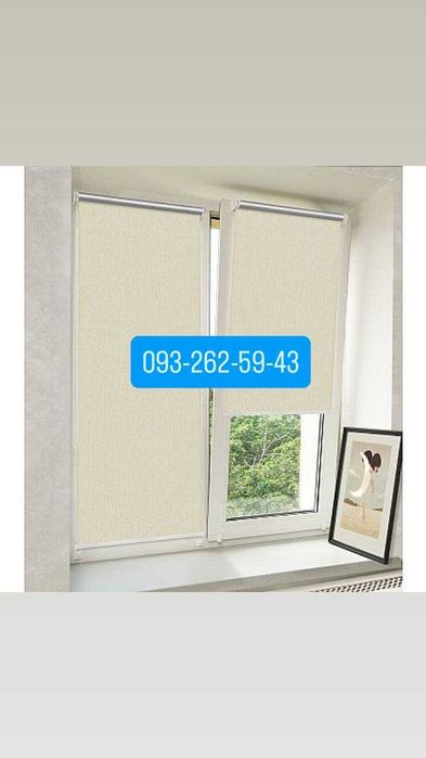 Тканевые ролеты N78 из льна для дома и офиса. Рулонные шторы