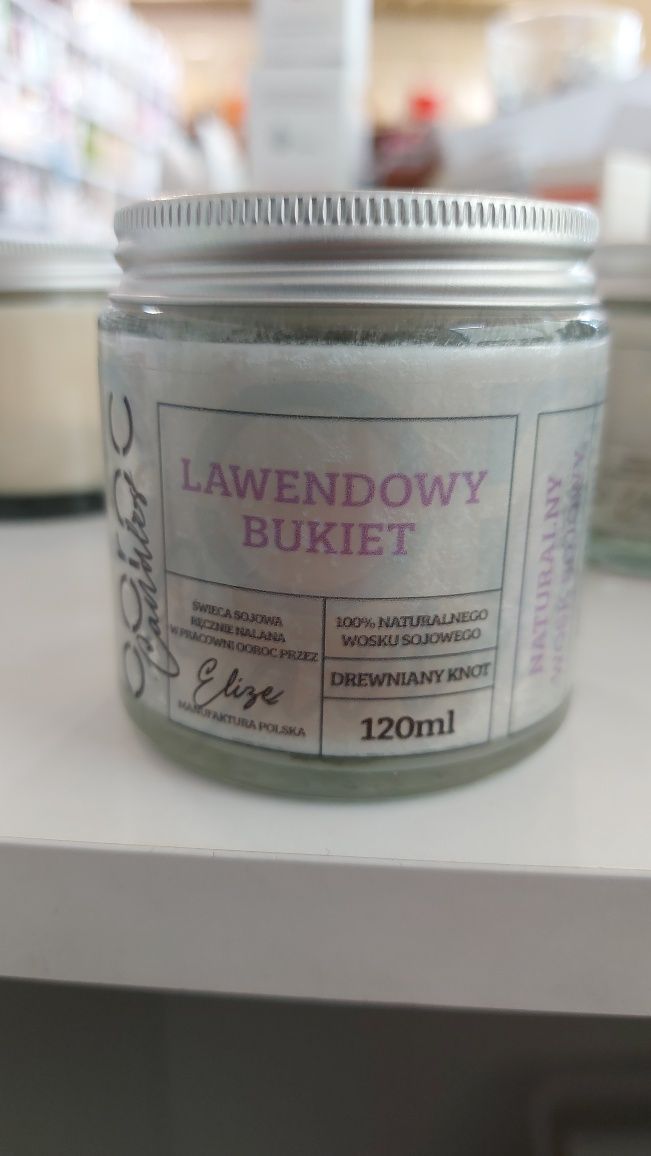 OOROC świeca sojowa Lawendowy bukiet 120ml drewniany knot